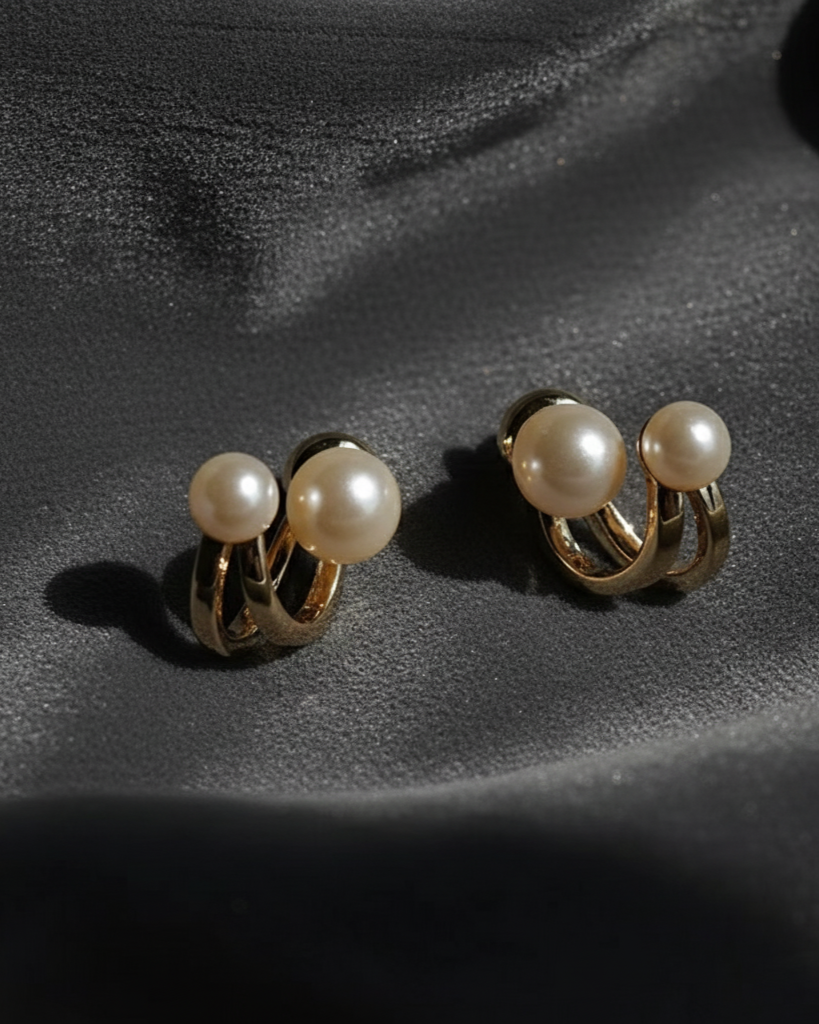 Gilded  Pearls earring