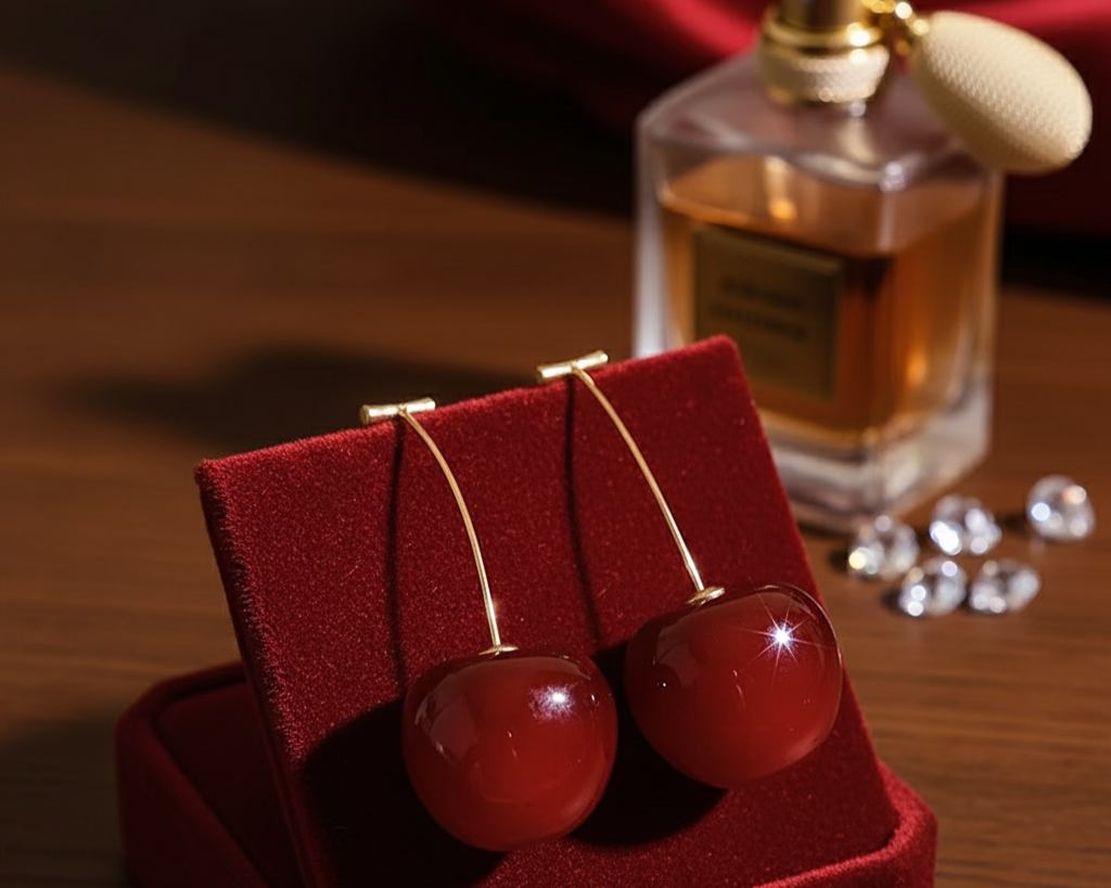 Crimson earrings