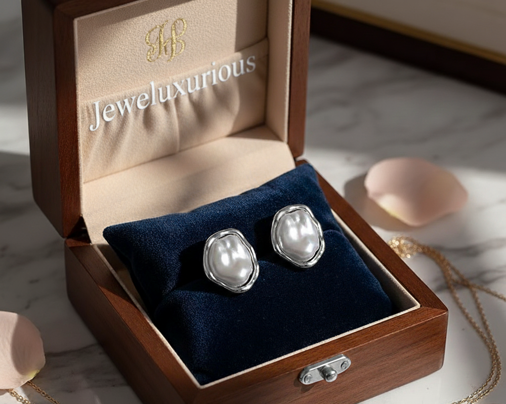 Orbital Pearl earrings